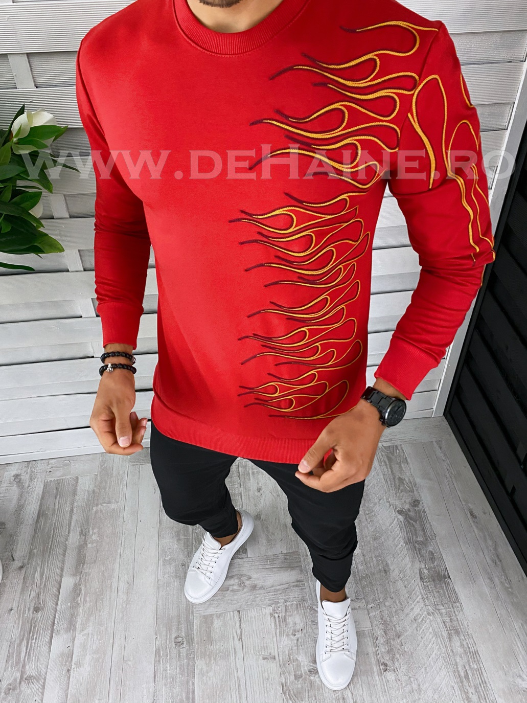 Bluza barbati rosie slim fit 2588 i19-4